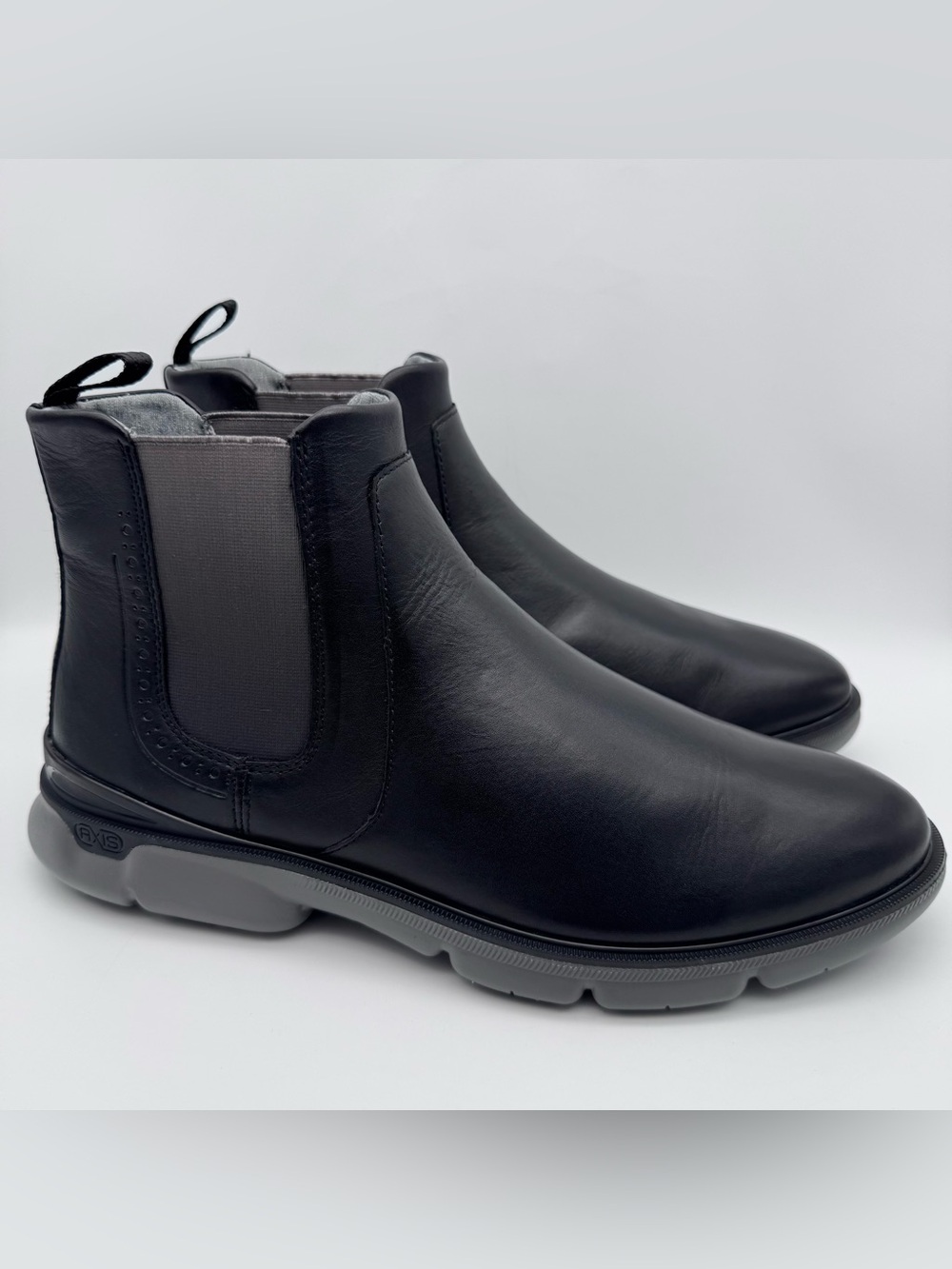 Johnston Murphy XC4 Tanner Waterproof Chelsea Boots Black Leather Men 10.5 M